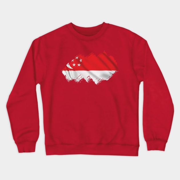 Flag of Singapore Crewneck Sweatshirt by Teemperor